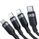 3. Joyroom Multi-Use Series S-A18 4in1 USB-A - USB-C / Lightning / Lightning / Micro-USB-Kabel 1,2 m - Schwarz