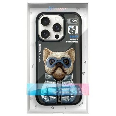 9. Nimmy Cool&Cute 2.0 Hundehülle für iPhone 16 Pro Max - Schwarz