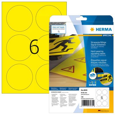 2. HERMA 8035 Bedruckbare Etiketten Gelb Selbstklebende Bedruckbare Etiketten