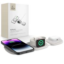 Tech-Protect QI15W-A32 3in1 induktives Ladegerät mit MagSafe für Smartphone / Apple Watch / AirPods – Grau