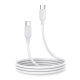 Joyroom Langlebiges USB-C-/USB-C PD QC-Kabel der Serie A9, 60 W, 3 A, 1 m – Weiß
