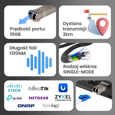 7. Extralink SFP+ 10G 2er-Pack | SFP+ Modul | 10 Gbit/s, LC/UPC, 1310 nm, 2 km, Singlemode, DOM (EX.35917) Netzwerk-Relay-Modul