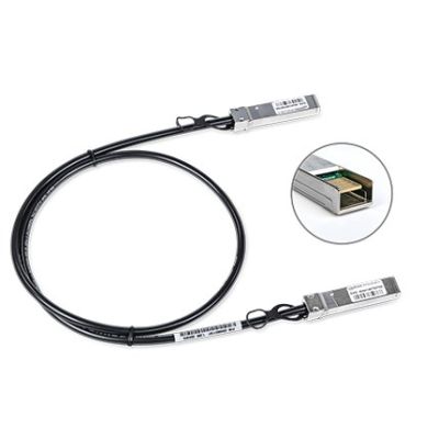LANCOM SFP-DD-DAC50-2,5 m InfiniBand/Glasfaserkabel, 2,5 m, Schwarz, Stahl