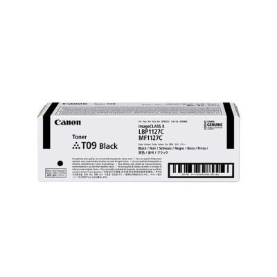 2. Canon TONER T09 BK Tonerkartusche, 1 Stück, Original Schwarz