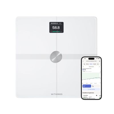 Withings Body Smart elektronische Personenwaage, 200 kg, 50 g Genauigkeit, weiß