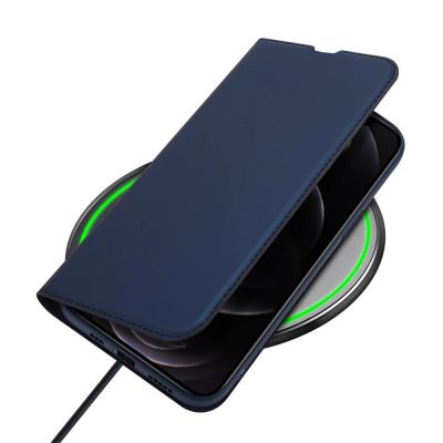 6. Dux Ducis Skin Pro Holster Flip Cover für iPhone 13 Pro blau