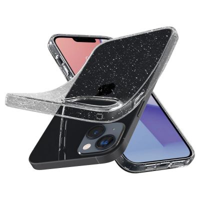 7. Spigen Liquid Crystal Hülle für iPhone 14 Plus – transparent und glitzernd