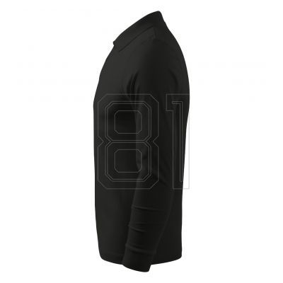 5. Malfini Single J. LS M MLI-21101 schwarzes Poloshirt