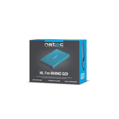 5. NATEC Rhino Go NKZ-1280 Festplattengehäuse (2,5"; USB 3.0; Aluminium; Blau)