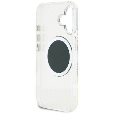 7. Guess IML Metal Colored Circle Classic Logo MagSafe Hülle für iPhone 16 - Schwarz