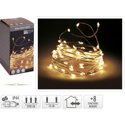 10. LICHTERKETTE MIT DRAHT 240 LED WARMWEISS