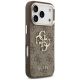 5. Guess 4G Strap 4G Classic Logo Metal Trims Hülle für iPhone 18 Pro / 17 Pro – braun