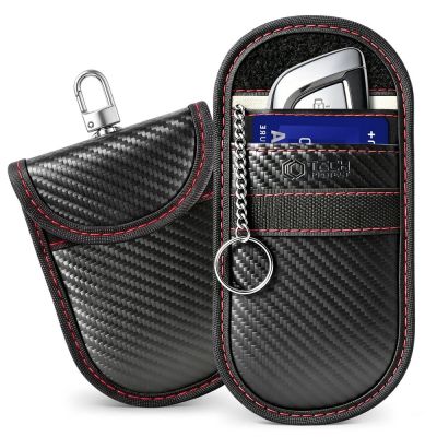 Tech-Protect KLR100 RFID-Diebstahlschutzhülle – schwarz und rot