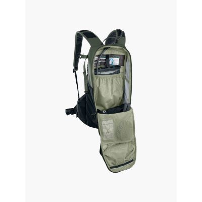 3. EVOC Ride 12 Fahrradrucksack + Trinksystem mit 2 Trinkblasen, dunkeloliv/schwarz