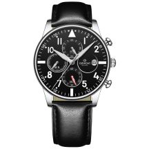 Giewont Chronograph Saphir Schwarz Silber Herrenuhr GW5630-A2