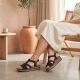 9. Schwarze Damen-Sandalen mit elastischem Riemen, Modell Rieker 62969-00