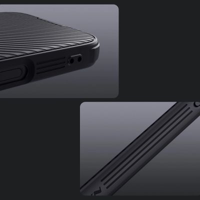 14. Nillkin CamShield Pro Hülle für iPhone 16 Pro Max mit Kameraabdeckung – Schwarz