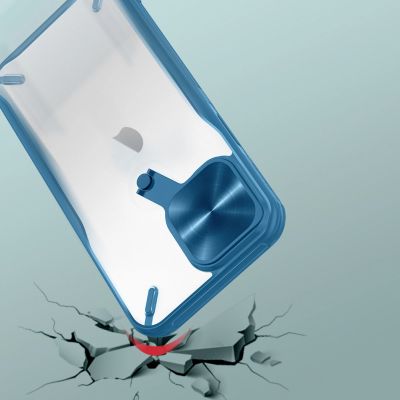 12. Nillkin Cyclops Case robuste Hülle mit Kameraabdeckung und faltbarem Ständer iPhone 13 Pro schwarz