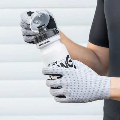 9. Rockbros Atmungsaktive Vollfinger-Fahrradhandschuhe, Größe: XXL - Grün