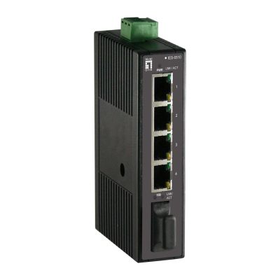 2. LevelOne Industrielle 5-Port-Switches 1xSC MM+DIN 100 Mbit/s