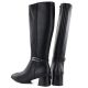 5. Schwarze Sergio Leone KZ-31-S Damen-Lederstiefel mit hohem Absatz