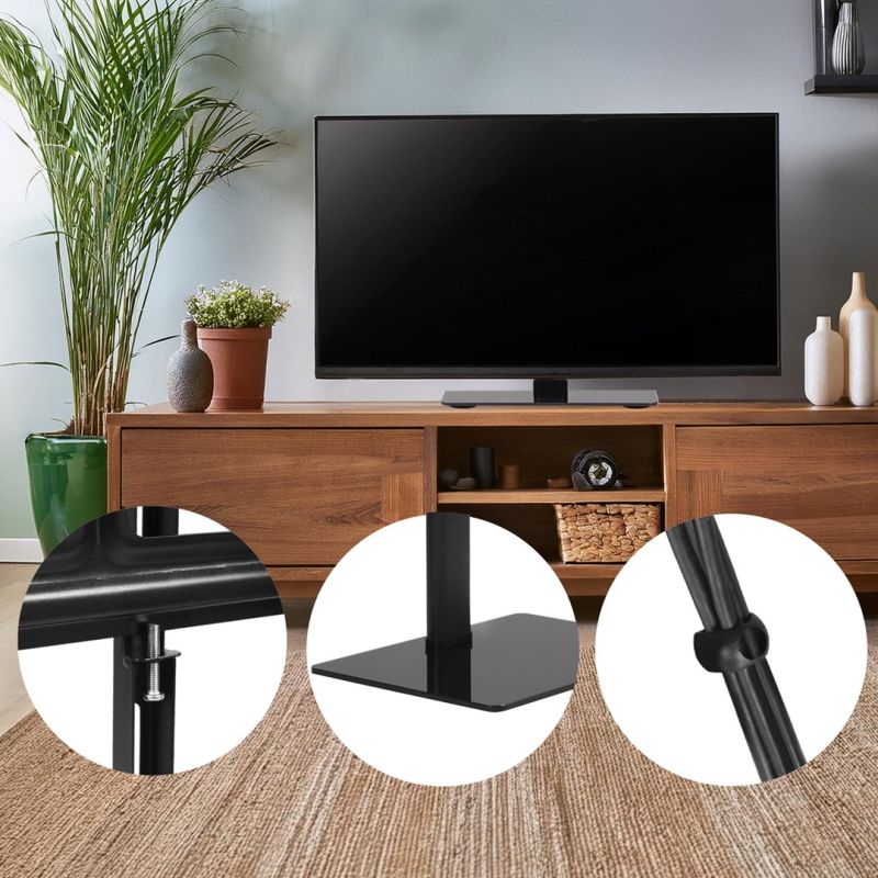 7. MACLEAN Universal-TV-Ständer für TV-Schränke, max. 40 kg, max. VESA 600 x 400, für Fernseher von 32 bis 75 Zoll, MC-386
