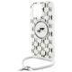 5. Karl Lagerfeld IML Crossbody Monogram Karl & Choupette Head MagSafe Hülle für iPhone 16 Pro - Transparent