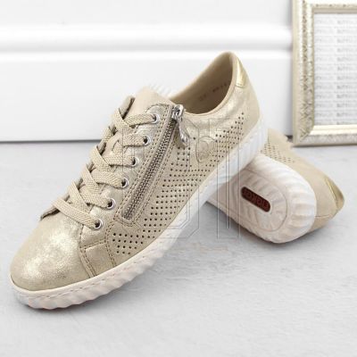7. Rieker W RKR694 bequeme Lederschuhe, beige