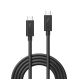 2. Lindy 41557 Thunderbolt-Kabel 2 m 20 Gbit/s Schwarz