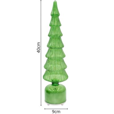 5. Dekorativer Weihnachtsbaum, grün, LED, 7 Kronen, warmweiß, 40 cm