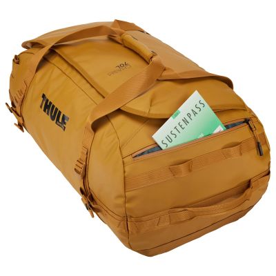 7. Thule Chasm TDSD303 Sporttasche, goldbraun, 70 l, Polyester, braun