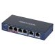 3. Hikvision DS-3E0106HP-E Netzwerkverbindungen Unmanaged Fast Ethernet (10/100) PoE-Unterstützung Blau