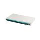 FO-Patchpanel mit Geräten 19'' 1HE, 24x SC dx, OM3, Adapter, verschiebbar, grau