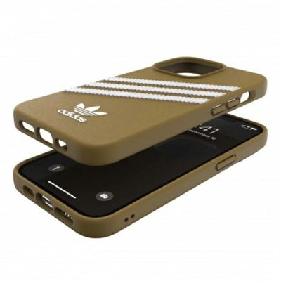6. Adidas OR Molded Case PU für iPhone 13 Pro / iPhone 13 - Beige und Gold