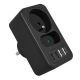 7. MACLEAN Steckdosenleiste x2 + 4xUSB, Verteiler mit 2 Steckdosen, 2xUSB-A, 2xUSB-C PD 20W, 1x16A + 1x6A MCE249 F/B