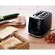 6. ELDOM TOSTER TO280C TOSTI 780 W, stufenlose Leistungsregelung, 7 Leistungsstufen, Schwarz