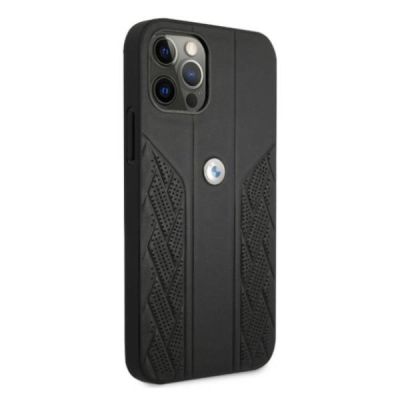 4. BMW Leather Curve Perforate Case für iPhone 12 / iPhone 12 Pro – Schwarz