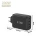 5. Tech-Protect NC200W-GaN 4-Port 200W Wandladegerät - Schwarz