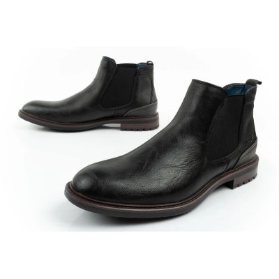 17. Wrangler Randy Herren Schuhe Chelsea Boots elegant modisch Slip-On Schwarz