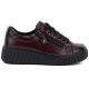 2. Damen-Plateauschuhe aus Lackleder in Burgunderrot, Vinceza 133134