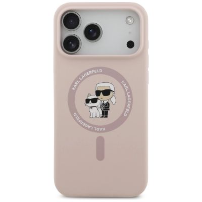 3. Karl Lagerfeld Silikon Karl&Choupette Ring MagSafe Case für iPhone 17 Pro Max - Pink