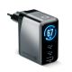 6. EVERACTIVE GAN Wandladegerät 1 x USB, 2 x USB-C Schnellladefunktion 4+ 67W Schwarz SC-670Q