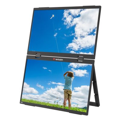 2. Verbatim Tragbarer 15,6" FHD Dual-Monitor Essentials Tragbarer Monitor Schwarz 39,6 cm (15,6") LCD 1920 x 1080 px