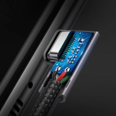 8. Ugreen US323 abgewinkeltes USB-C – USB-C PD QC SCP 3A 480 Mbit/s Kabel 1 m – Grau