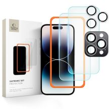 Tech-Protect Supreme Set Panzerglas für iPhone 16 Pro - transparent (3 Stk.)