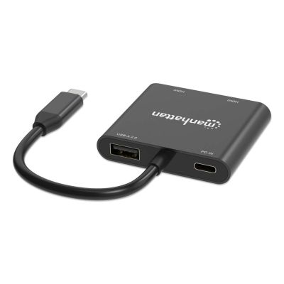 11. Manhattan 154321 Kabeladapter 0,15 m USB Typ-C 2 x HDMI Schwarz