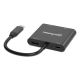 11. Manhattan 154321 Kabeladapter 0,15 m USB Typ-C 2 x HDMI Schwarz