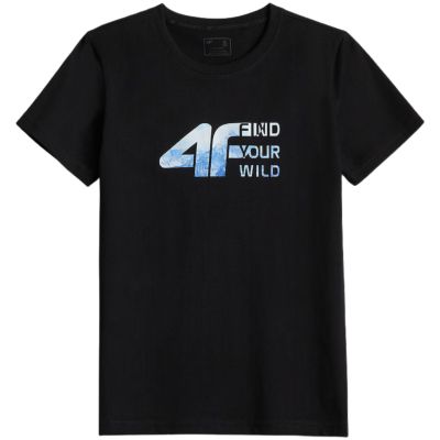 2. Damen-T-Shirt 4F F3496 Tiefschwarz 4FWAW26TTSHF3496 20S