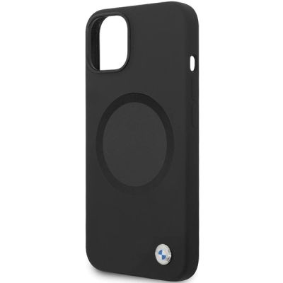 6. BMW BMHMP14SSILBK2 Hülle für iPhone 14 – schwarz Signature Liquid Silicone MagSafe