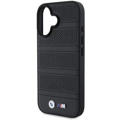 6. BMW M MagSafe-Hülle mit Perforation und Ziernähten für iPhone 16 – Schwarz
